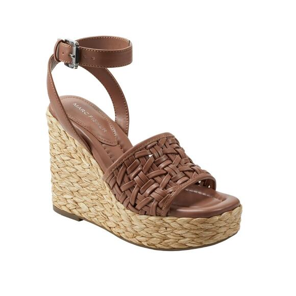 Marc Fisher Women's Godina Espadrille Square Toe Wedge Sandals - Picture 1 of 6